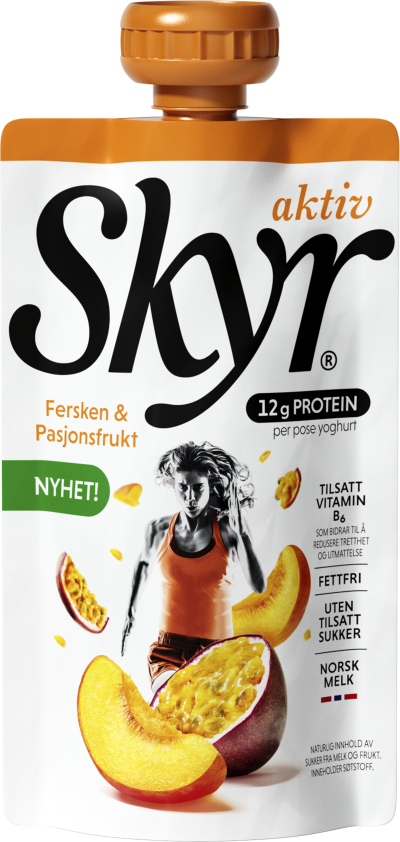 Skyr Aktiv Fersken pasjonsfrukt 1